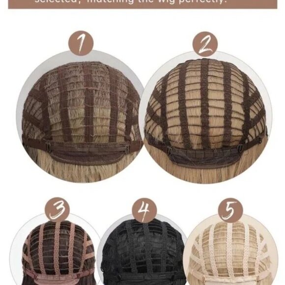 WIG 30” Long Curly Chestnut Wig with bangs natural look. for daily use - Picture 7 of 8